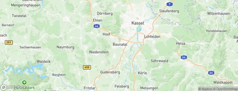 Baunatal, Germany Map