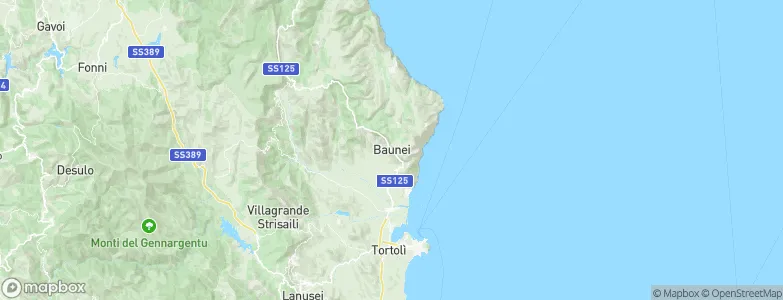 Baunei, Italy Map