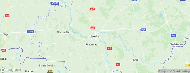 Bauska, Latvia Map