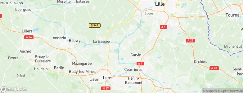 Bauvin, France Map