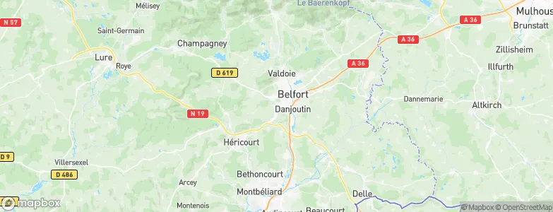 Bavilliers, France Map