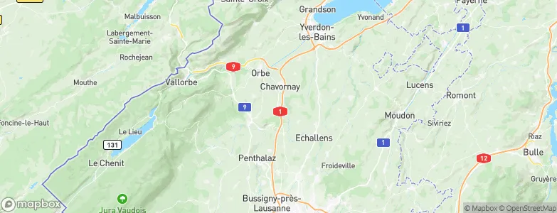 Bavois, Switzerland Map