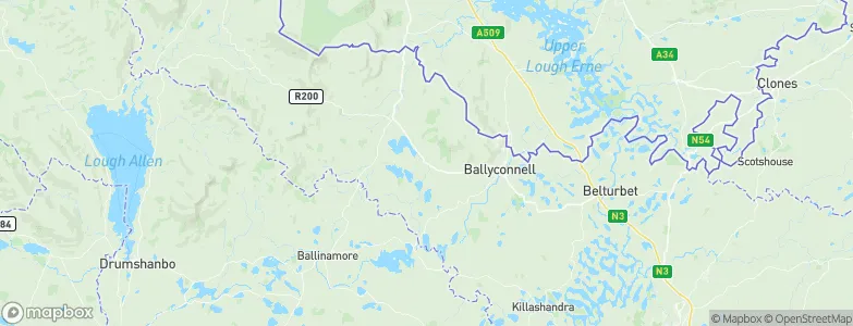 Bawnboy, Ireland Map