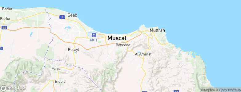 Bawshar, Oman Map