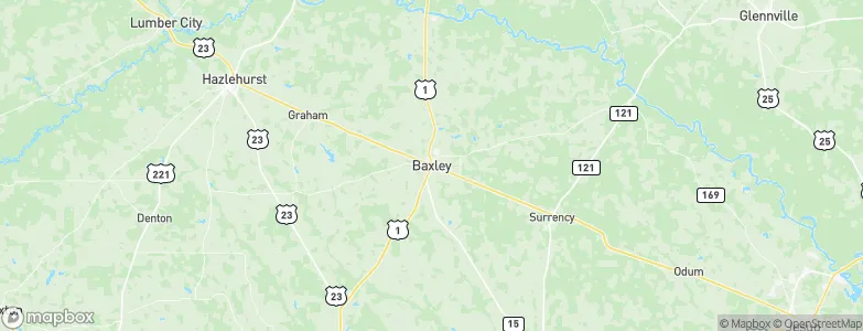 Baxley, United States Map