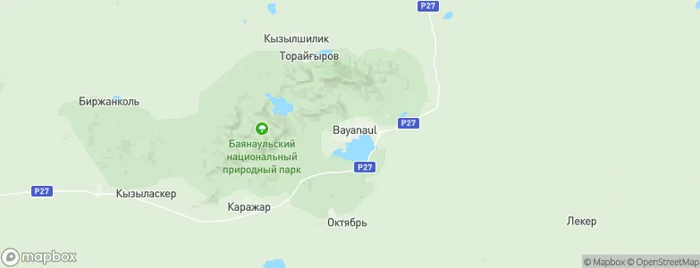 Bayanaul, Kazakhstan Map