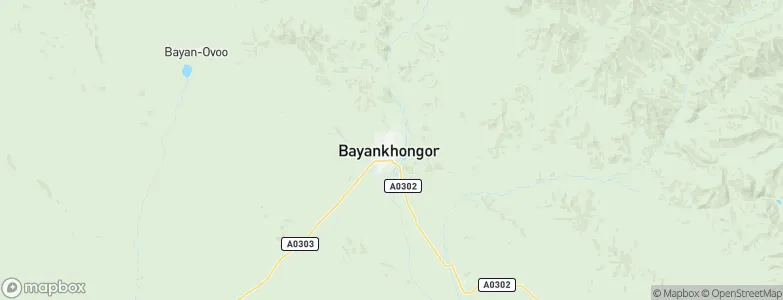 Bayanhongor, Mongolia Map
