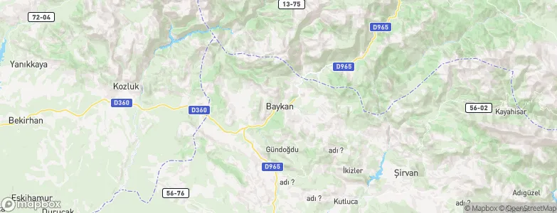 Baykan, Turkey Map