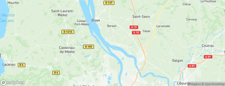 Bayon-sur-Gironde, France Map