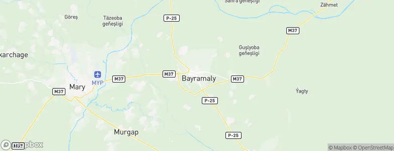 Bayramaly, Turkmenistan Map