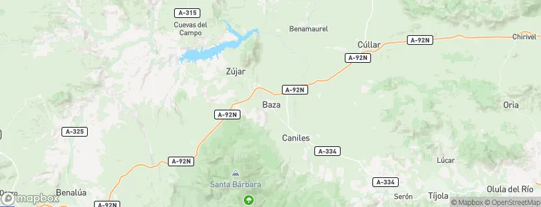 Baza, Spain Map