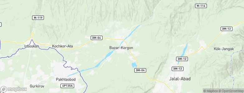 Bazar-Korgon, Kyrgyzstan Map