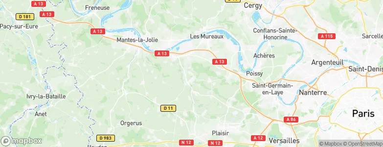 Bazemont, France Map