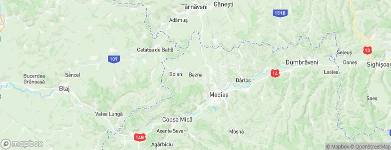 Bazna, Romania Map