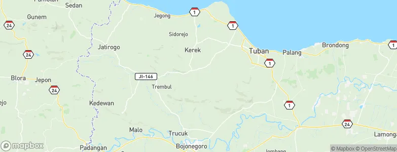 Bean, Indonesia Map