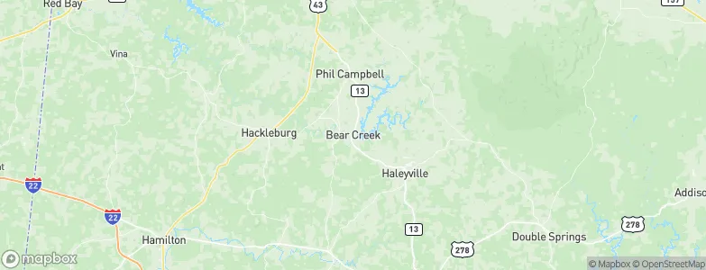 Bear Creek, United States Map