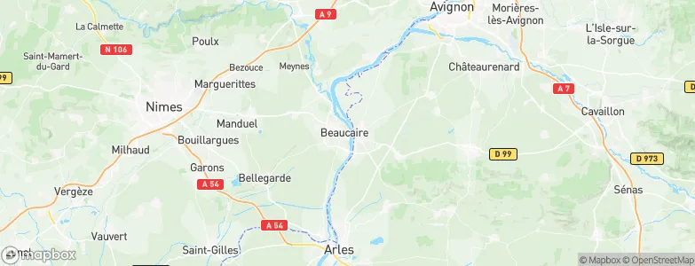 Beaucaire, France Map