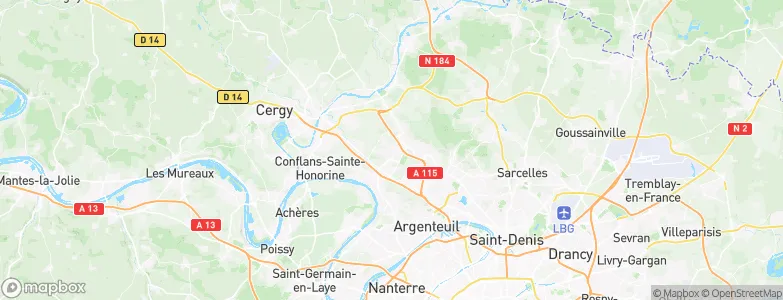 Beauchamp, France Map