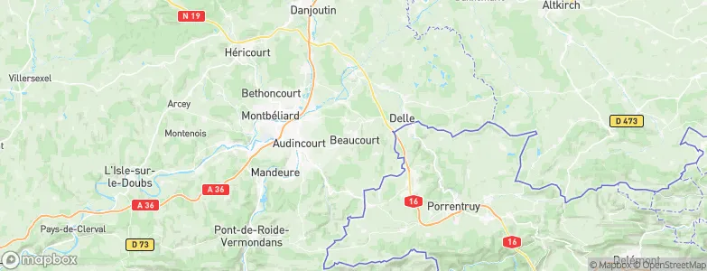 Beaucourt, France Map
