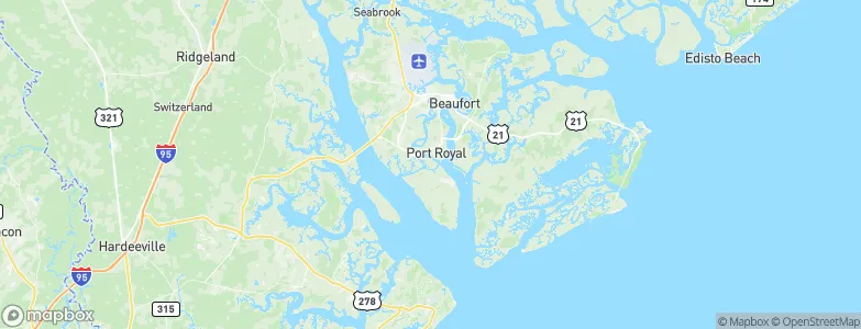 Beaufort County, United States Map