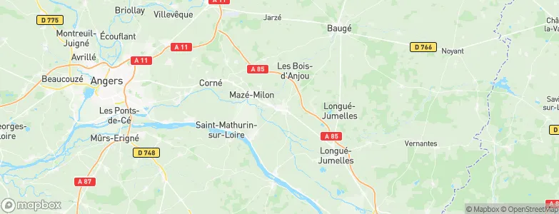 Beaufort-en-Vallée, France Map