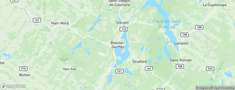 Beaulac-Garthby, Canada Map