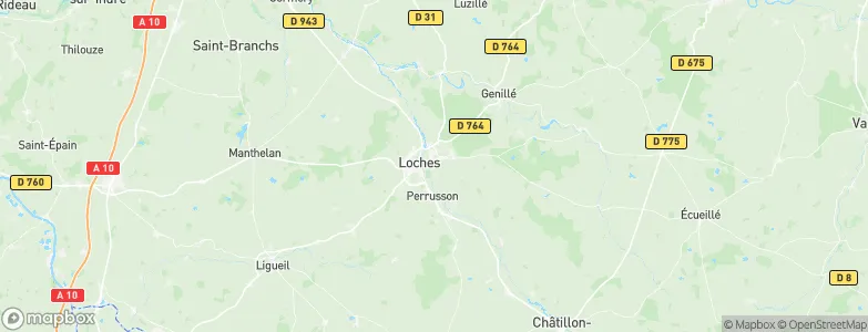 Beaulieu-lès-Loches, France Map