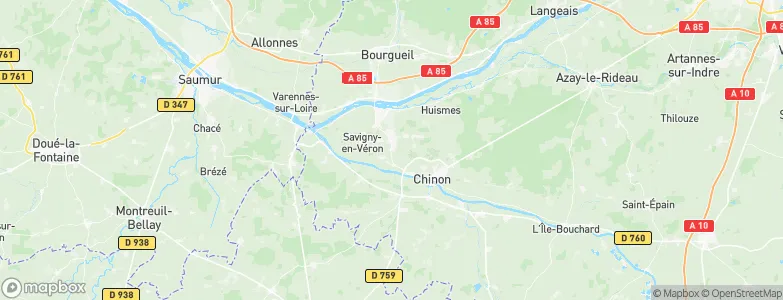 Beaumont-en-Véron, France Map