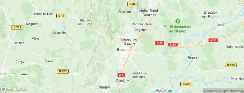 Beaune, France Map