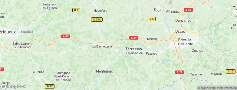 Beauregard-de-Terrasson, France Map