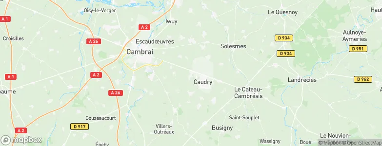 Beauvois-en-Cambrésis, France Map