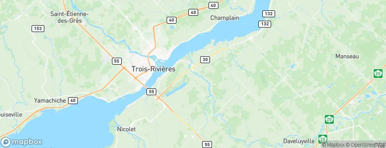 Bécancour, Canada Map