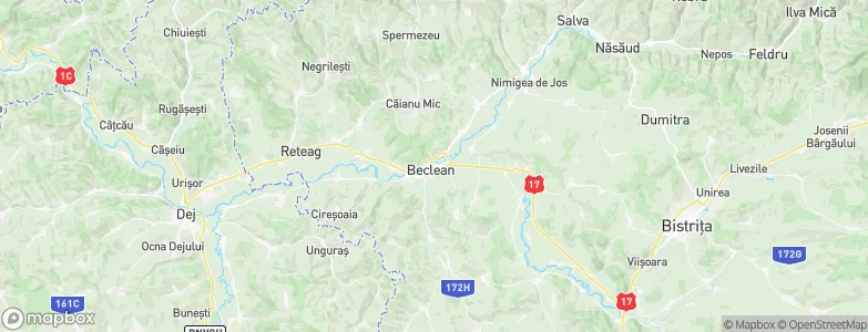 Beclean, Romania Map