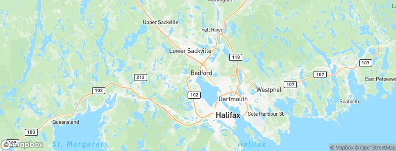 Bedford, Canada Map