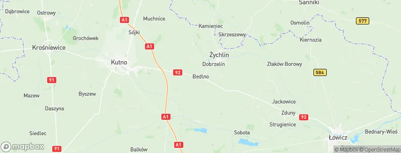 Bedlno, Poland Map
