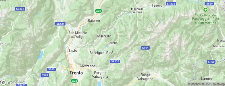 Bedollo, Italy Map