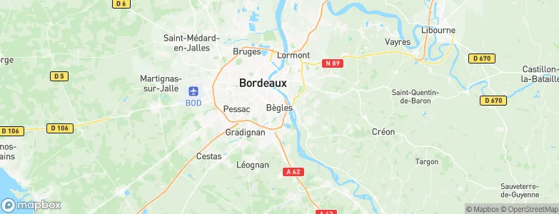 Bègles, France Map