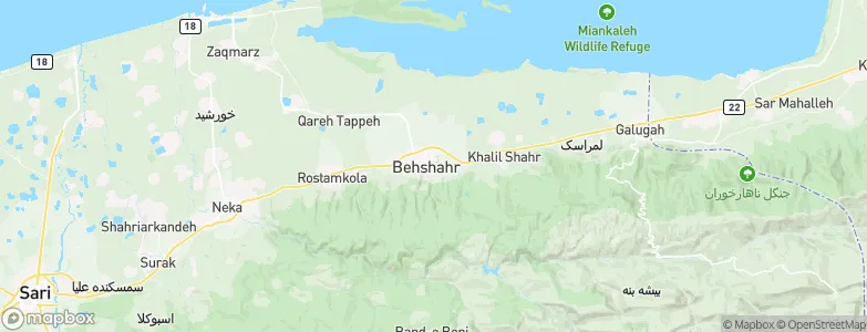 Behshahr, Iran Map