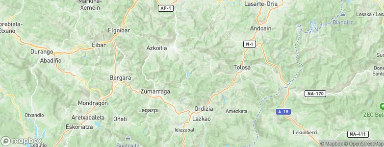 Beizama, Spain Map