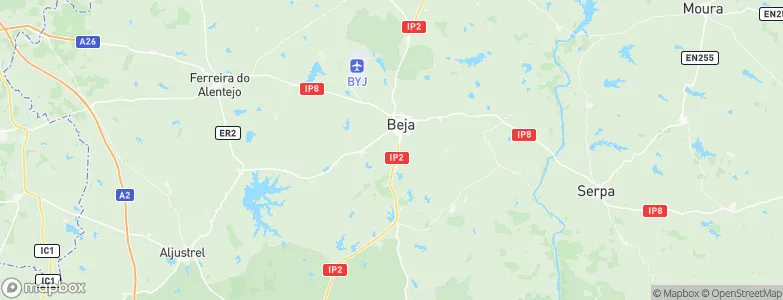 Beja Municipality, Portugal Map