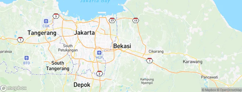Bekasi, Indonesia Map