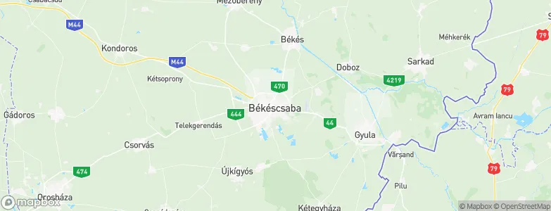 Békéscsaba, Hungary Map