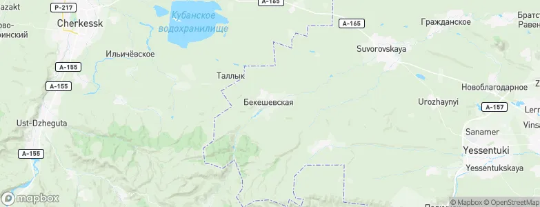 Bekeshevskaya, Russia Map