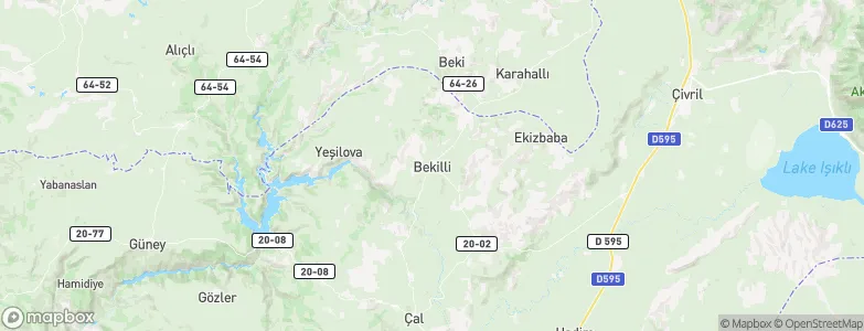 Bekilli, Turkey Map