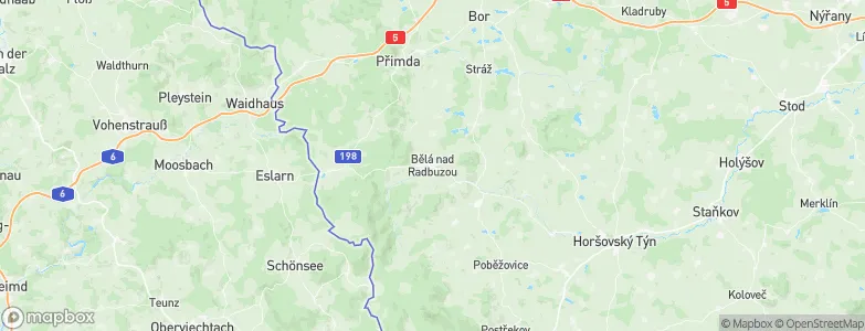 Bělá nad Radbuzou, Czechia Map