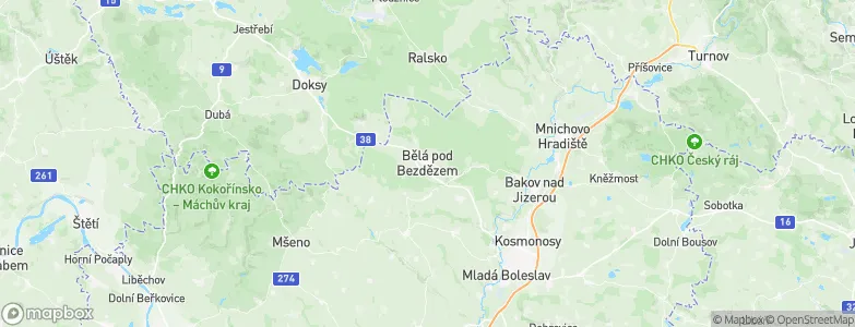 Bělá pod Bezdězem, Czechia Map