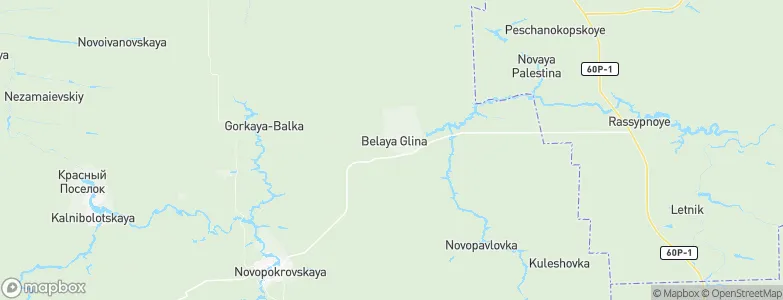 Belaya Glina, Russia Map