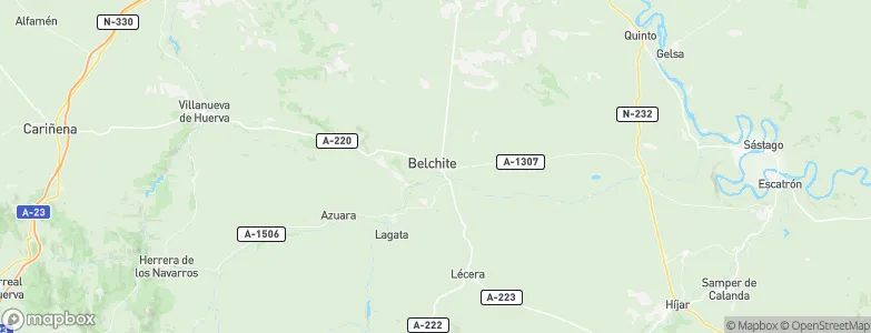 Belchite, Spain Map