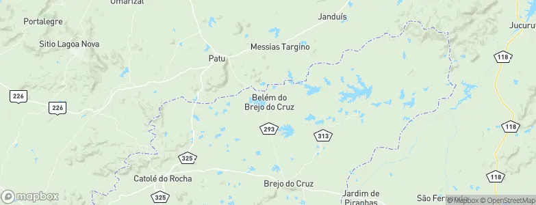 Belém do Brejo do Cruz, Brazil Map