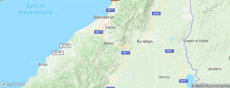 Belen, Turkey Map